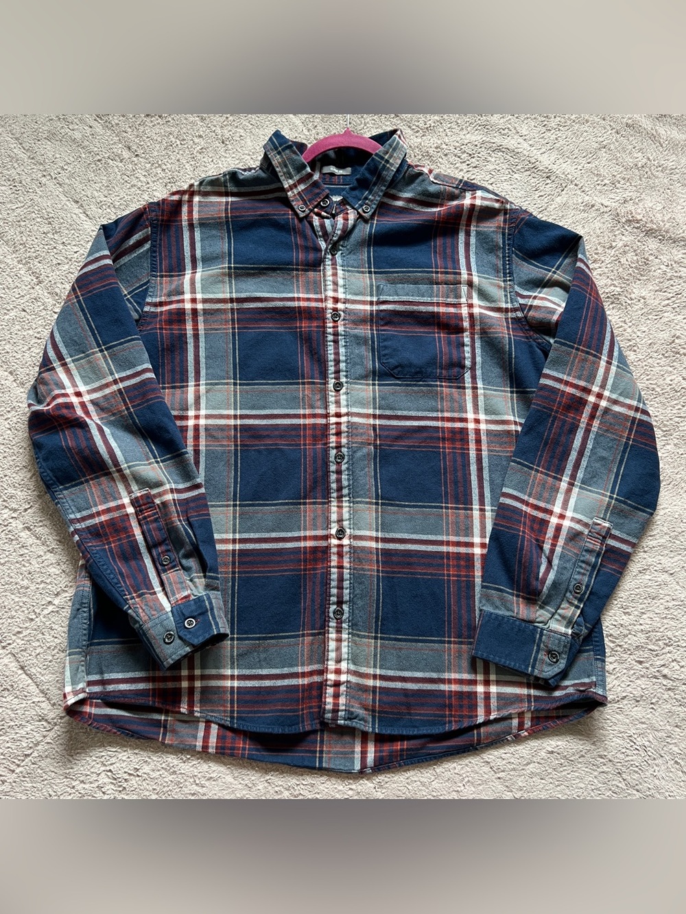 Eddie Bauer Plaid Flannel Classic Fit Preppy Outdoor Hiking Cottage Men's Sz XL
